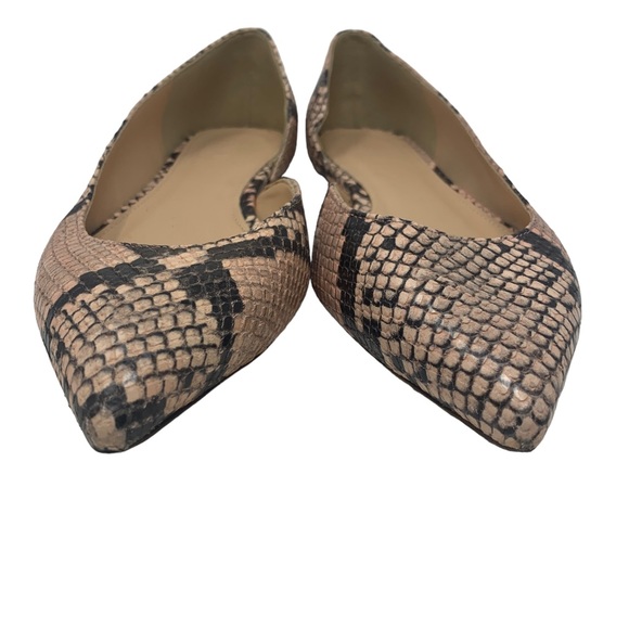 J.Crew Pink Snakeskin Pointed Toe Flats Women’s 7.5 - Picture 4 of 8